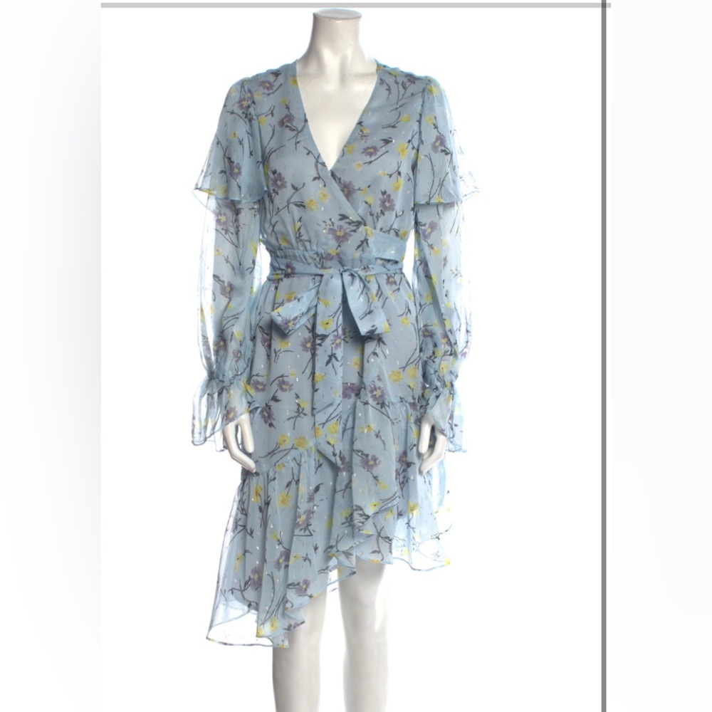Elliatt Floral Printed Assymetrical Blue dress